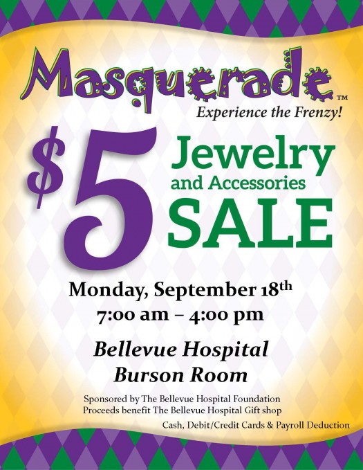 5 Masquerade Jewelry Sale hosted by TBH Gift Shop The Bellevue Hospital